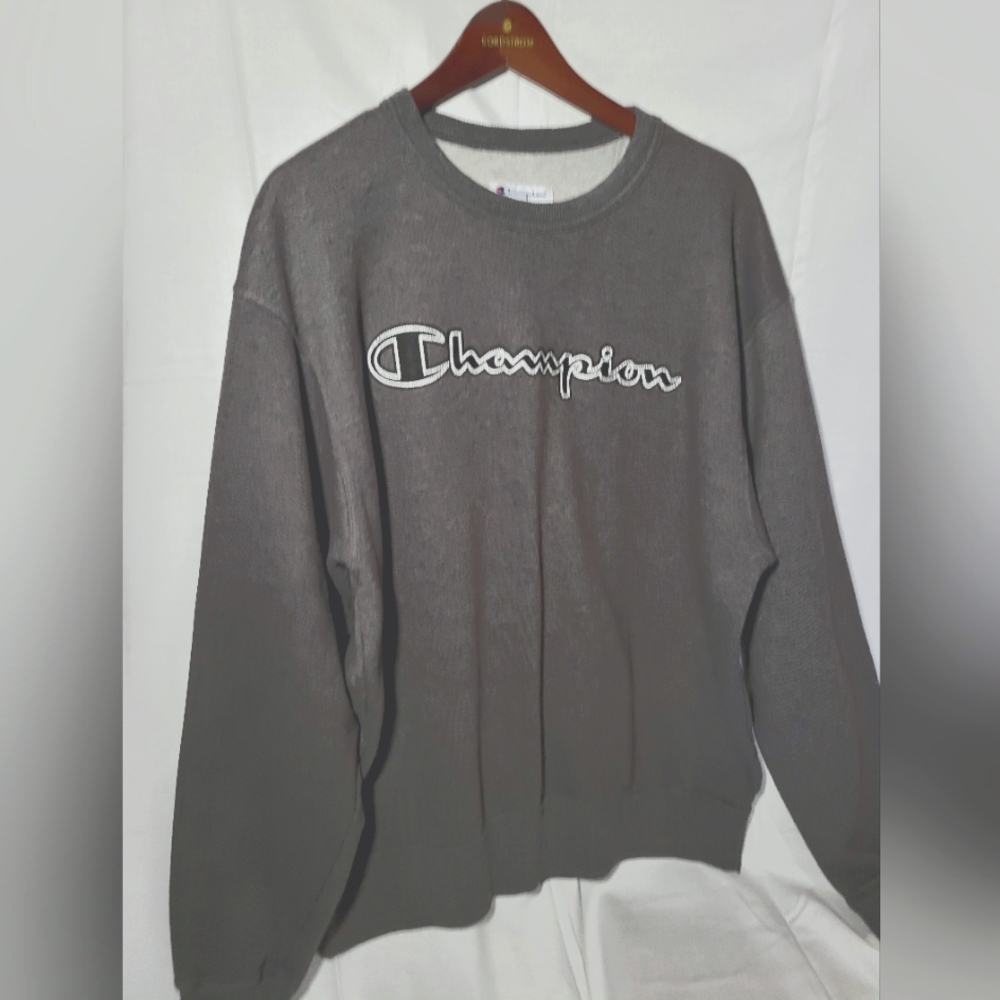 Champion Mens Grey Pullover Sweater Large